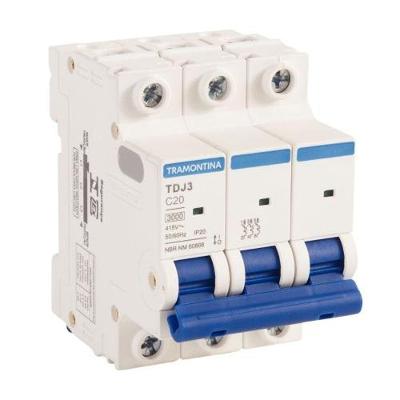 Disjuntor 3K com Corrente Nominal 20A 3x20A Branco Tramontina