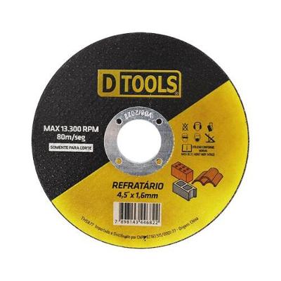 Disco Refratário 4,5'' X 1,6mm para Corte de Tijolos Bivolt Dtools