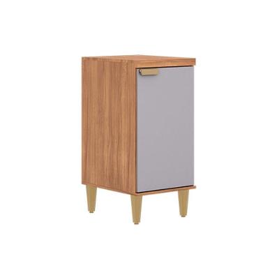 Balcão de Cozinha Elena 1 Porta sem Gavetas MDF 40CM Cinamomo-Platina MGM