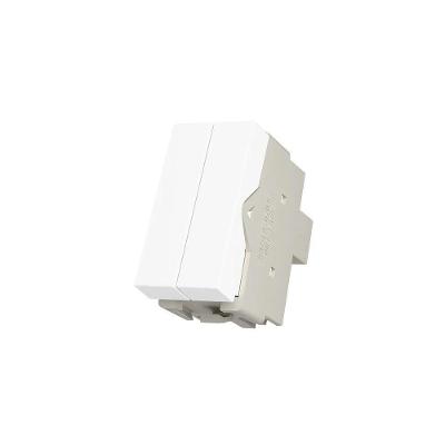Módulo Interruptor Duplo Paralelo Infiniti Plus 10A Alto Brilho Branco Margirius