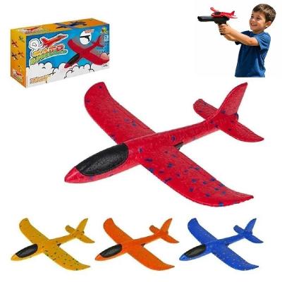 Avião Planador com Lançador Supersonico Voo e Manobras Radicais Kit Completo com Catapulta Infantil
