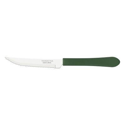 Faca para Churrasco Leme com Lâmina Aço Inox e Cabo Polipropileno Verde Tramontina 60 Unidades