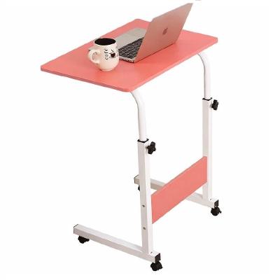 Mesa Notebook com Rodinhas Ajustável Moderno sem Gavetas 60CM Rosa