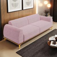 Sofá 04 Lugares Kiev 260 Cm Veludo Rosê C-305 - 7