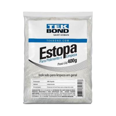 Estopa para Polimento e Limpeza 400G para Higienização e Acabamento de Superfícies Tekbond