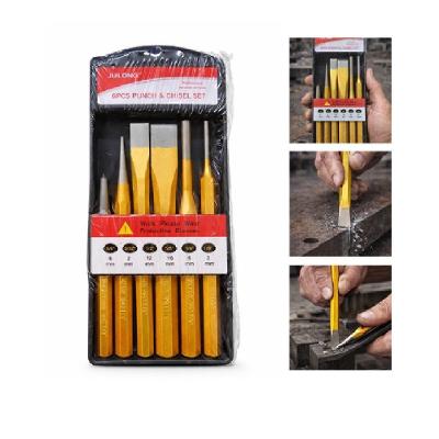 Kit Talhadeira Punção Ponteiro Saca Pino Jogo Completo 6 Peças Extrator Profissional Reforçado