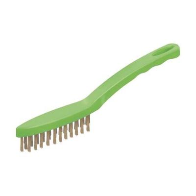 Escova de Aço com Cabo 3 Carreiras Aço Latonado Limpeza Pesada Inox Condor