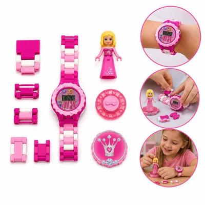 Kit Relógio Infantil de Montar com Mini Boneca Digital Plástico Colorido