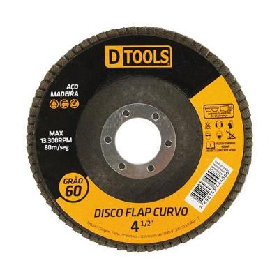 Disco Flap 4,5 Grão 60 para Lixamento com Múltiplas Lixas Fibra Dtools 110V