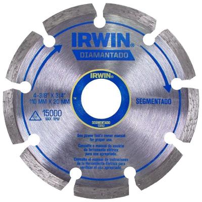 Disco Diamantado Segmentado IW13892 Corte Seco Banda Segmentada 110MM 20MM Irwin