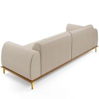 Sofá 03 Lugares Para Sala De Estar Kiev 230 Cm Bege C-107 - 2