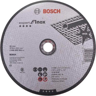 Disco de Corte Expert For Inox G30 com Corte por Desbaste Linear 230MM X 22,23MM Bosch