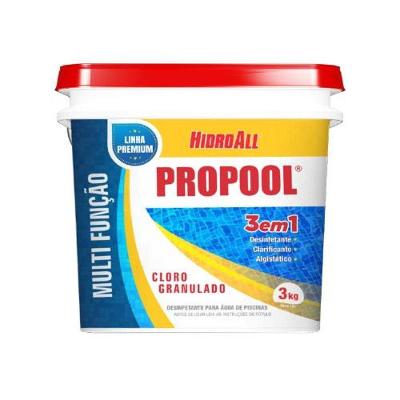 Desinfetante para Água de Piscina Propool Dicloro Estabilizado 3 em 1 Hidroall do Brasil 3KG