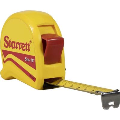 Trena Curta de Aço STS34-5ME Fita 19MM Estojo Anatômico ABS Inox Starrett 5M