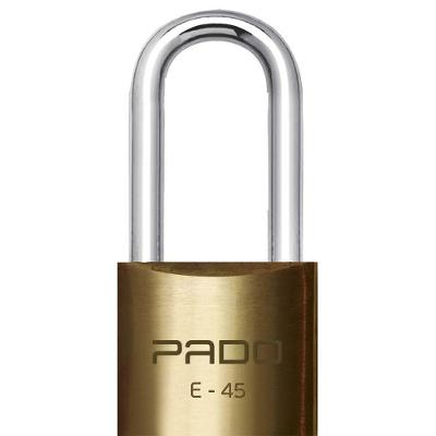 Cadeado Haste Longa E-45-50MM com 2 Chaves de Latão Inox Pado Aço Bivolt
