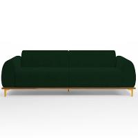 Sofá 03 Lugares Kiev 230 Cm Veludo Verde Musgo C-303 - 6
