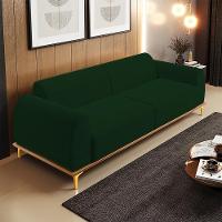 Sofá 03 Lugares Kiev 230 Cm Veludo Verde Musgo C-303 - 7