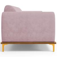 Sofá 03 Lugares Kiev 210 Cm Veludo Rosê C-305 - 7