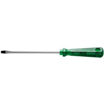 Chave de Fenda Simples 44110050 Ponta Chata Magnetizada Verde Tramontina 9x150MM