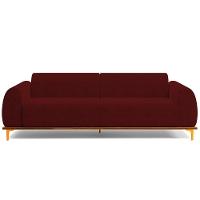 Sofá 03 Lugares Kiev 210 Cm Veludo Marsala C-278 - 8