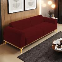 Sofá 03 Lugares Kiev 210 Cm Veludo Marsala C-278 - 10