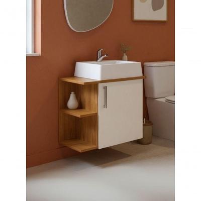 Gabinete para Banheiro Moscou com Cuba Sobrepor 1 Porta MDF 50CM On Móveis