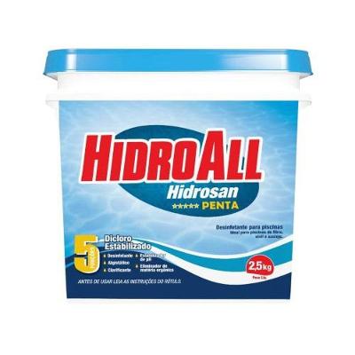 Produtos para Piscina Hidrosan Penta Tratamento Ação Rápida Hidroall do Brasil 2,5KG