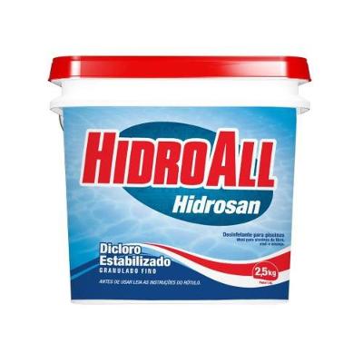 Produtos para Piscina Hidrosan Dicloro Tratamento com Cloro 2,5kg Hidroall do Brasil