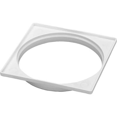 Porta-grelha Quadrado N°61 com Instalação para Ralo Branco Krona DN 150