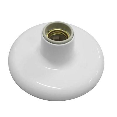 Plafonier Porcelana Ilumi E27 1x100W com Soquete E27 Branco Ilumi