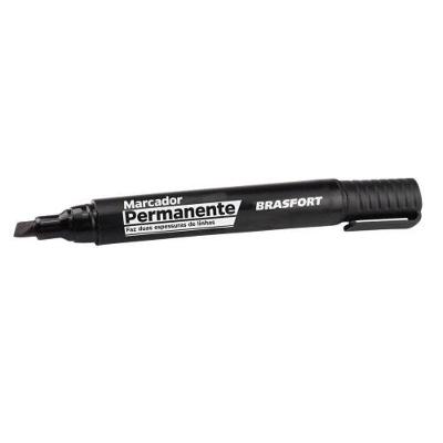 Caneta Marcador Permanente Brasfort Ponta Grossa 1 Unidade Preto