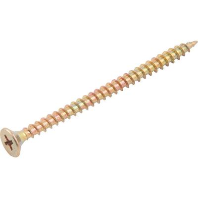 Parafuso para Madeira Chipboard Vonder Cabeça Chata Phillips Bicromatizado Amarelo 4,0X60MM