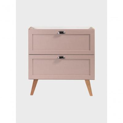 Gabinete para Banheiro Milano Retrô MDF 3 Gavetas 80CM Rosa On Móveis