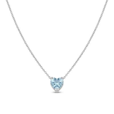 Gargantilha CADG010884VD156 Prata 925 com Topázio Blue Sky Feminino