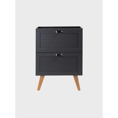 Gabinete para Banheiro Milano Retrô 3 Gavetas MDF 60CM Grafite On Móveis