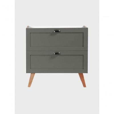 Gabinete para Banheiro Milano Retrô 3 Gavetas MDF 80CM Verde On Móveis