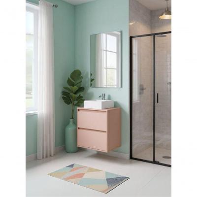 Gabinete para Banheiro Dubai 1 Porta 1 Gaveta MDF 60CM Rosa On Móveis