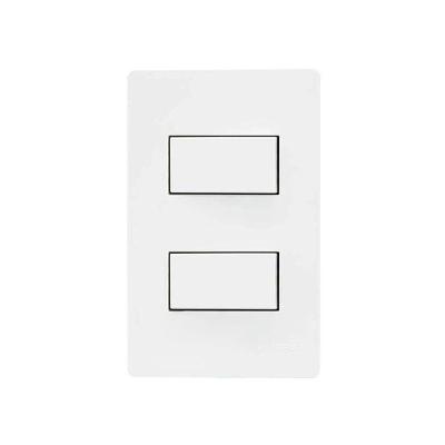 Interruptor Simples Duplo Infiniti com 2 Teclas Branco Margirius 4X2