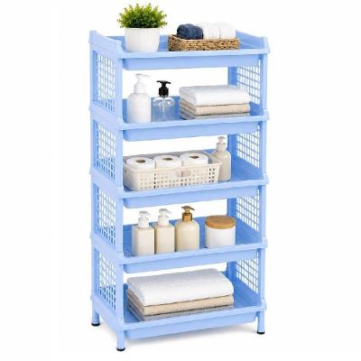 Estante Organizadora 5 Andares 5 Prateleiras Polipropileno (PP) Multiuso Azul 40CM