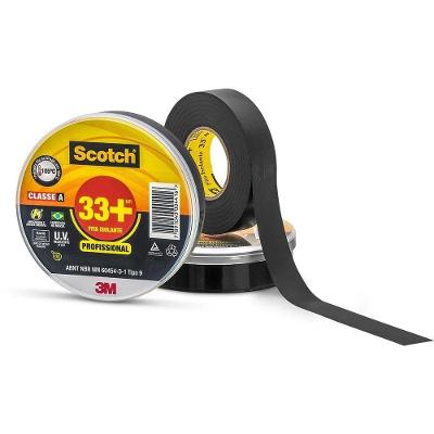 Fita Isolante Scotch 33+ Uso Profissional Classe a 3M Brasil Preto 19MM 10M