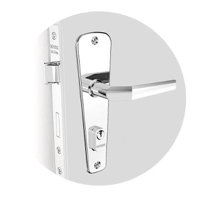 Fechadura Externa Pop Line E11 de Alavanca para Portas de Madeira Inox Cromado Prata Soprano 40CM