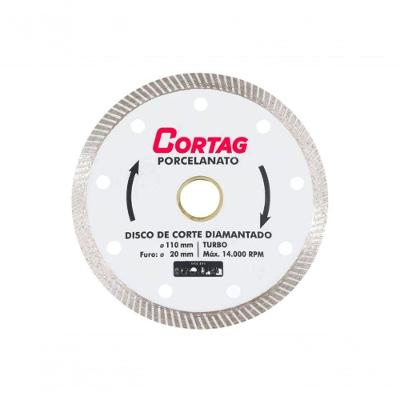 Disco Diamantado 60863 para Cortes em Cerâmica e Porcelanato Inox Cortag 110MM