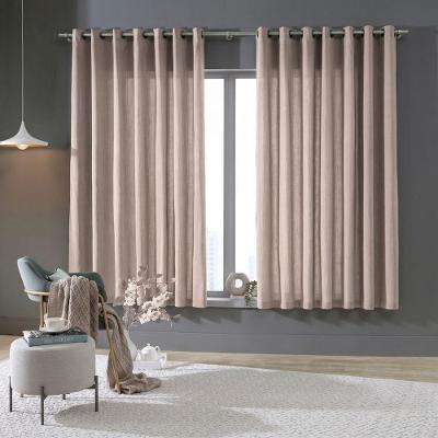 Cortina Rústica Pantex 3,00X1,70M Poliéster para Sala Bege Bella Janela