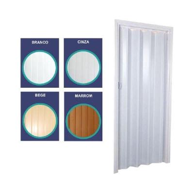 Porta Sanfonada Vitesse MDF 100CM para Alvenaria Branca