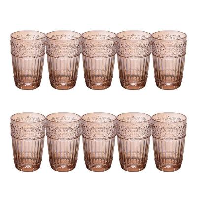 Copo Mauve para Água Suco Cristal Ecológico 350ML Kit com 10 Unidades Âmbar Wolff