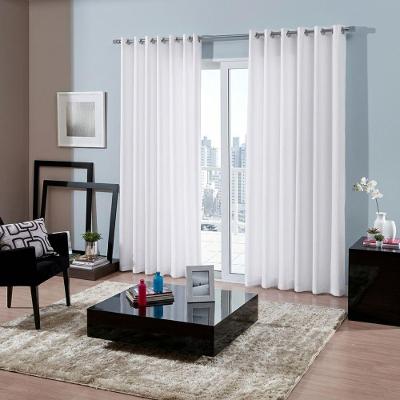 Cortina Duplex Bellini Lisa 3,00X1,70M Poliéster Branco Bella Janela