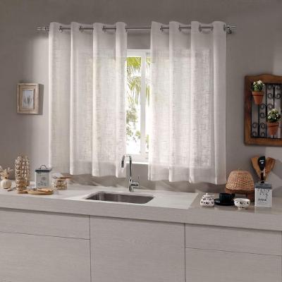 Cortina Curta Linhão 2,60x1,20M Poliéster Branco Bella Janela