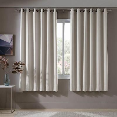 Cortina Corta Luz Liso 3,00M X 1,70M Poliester para Sala Branco Bella Janela