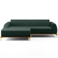 Sofá 3 Lugares Com Chaise Esquerdo 245cm Verde Musgo - 11
