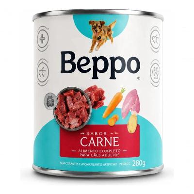 Ração Úmida Natural Beppo Comida Natural Cão Adulto Sabor Carne 280g 6 Unidades